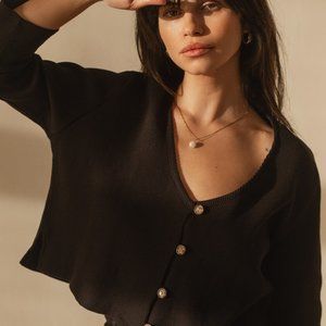 Harly Jae James Blouse - Black Linen Blend